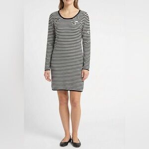 MAISON SCOTCH 100% Cotton Stretch Knit Long Sleeve T-Shirt Dress US Sz 2